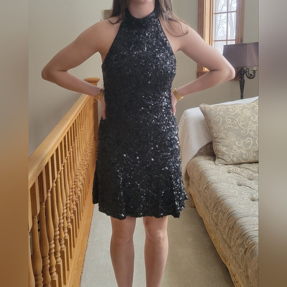Sherri Hill black cocktail dress size 6